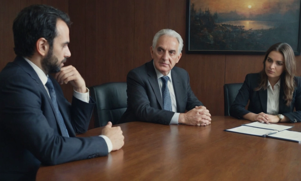 three persons at the business meeting